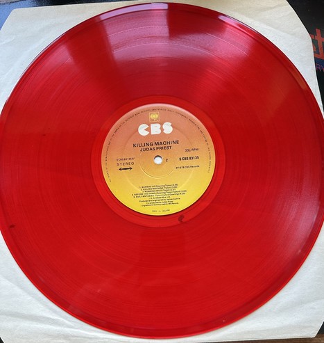 Red coloured vinyl of Killing Machine by Judas Priest
