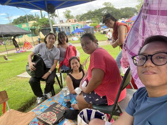 Groupie pic of my aunt on a picnic over our grandparent's grave